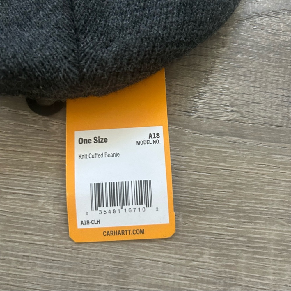 Carhartt Knit Cuffed Gray Beanie - Picture 4 of 6